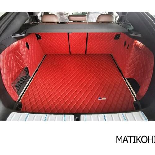 MATIKOHI Custom leather Car Trunk Mats for BMW X4 2014-2017 2019 2020 2021 years auto accessories car cargo liner
