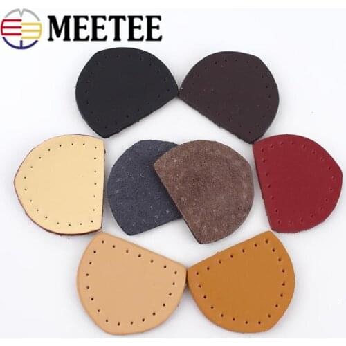 Meetee 10pairs 3.8*3.3cm Luggage Leather Accessories Leather Zipper Puller Tail DIY Manual Sewing Zipper Decoration Clip ZT006