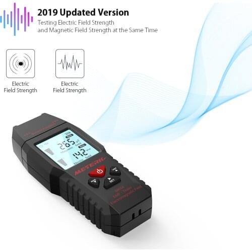 Meterk MK54 EMF Tester Handheld Mini Digital LCD EMF Detector Electromagnetic Field Radiation Tester Dosimeter Tester Counter