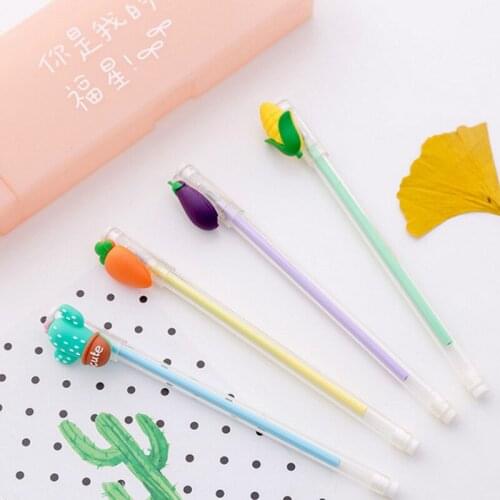 20 Pcs Gel Pens Set Cute Creative Cactus 0.5mm Black Ink Neutral Pen Gifts Kawaii School Office Supplies Stationery Wholesale