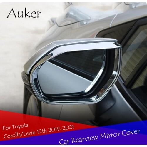 Car rearview mirror cover trim rain eyebrow sticker trim protection ABS material For Toyota Corolla/Levin 12TH 2019 2020 2021