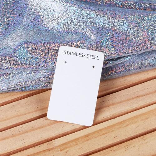 Wholesale 5x7.2cm Stainless Steel Jewelry Earring Necklace Paper Card Fashion Jewelry Bracelet Necklace Chains Packaging Cards