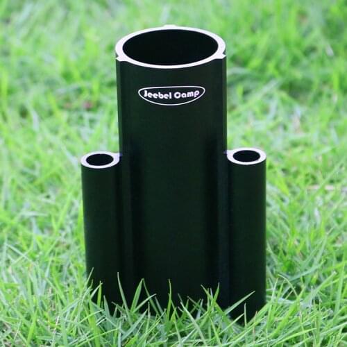 Outdoor Camping Awning Rod Holder Windproof Hiking Canopy Tent Bracket Fixed Tube Nail Pegs