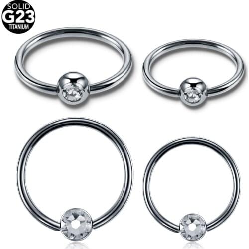 100% G23 Titanium Nose Piercing Nariz Daith Helix Piercing Nose Rings BCR CBR Earrings Captive Bead Rings Nipple Rings Piercing