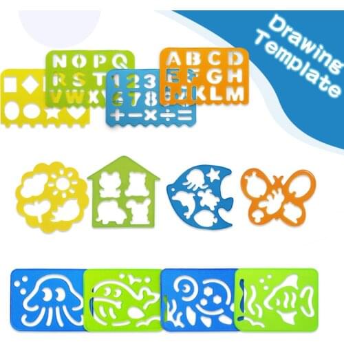 Plastic Animal Painting Template Letters Drawing Board Pattern Magic Pen Water Doodle Accessories Educational Toys For Children