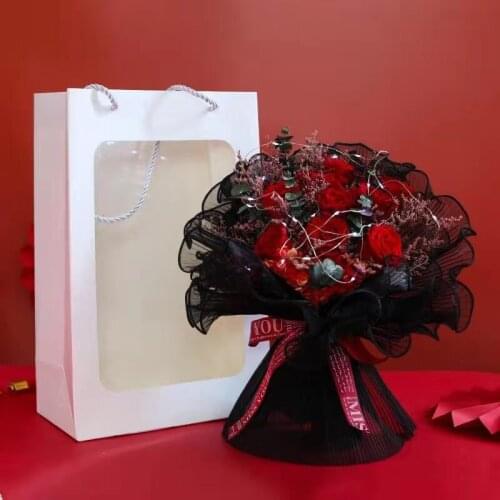 Rose Eternelle Gift Box Real Flower Valentine Gift Creative Preserved Flower Wholesale Wedding Bouquet Party Decoration