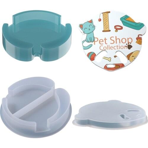 Bear cat Coaster Molds with Coaster Storage Box Mold Kit Epoxy Resin Molds for Resin Cups Mats Home Decoration Resin Crafts