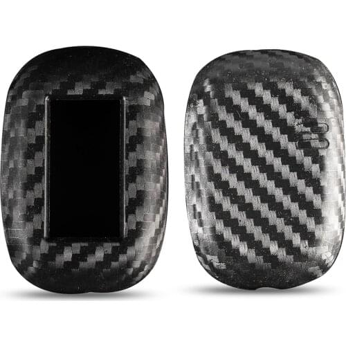 Bilchave Carbon Fiber Silicone Remote Car Key Case Cover Fob For Starline B92 B93 B94 B62 B64 Russian 2-way Alarm System Holde