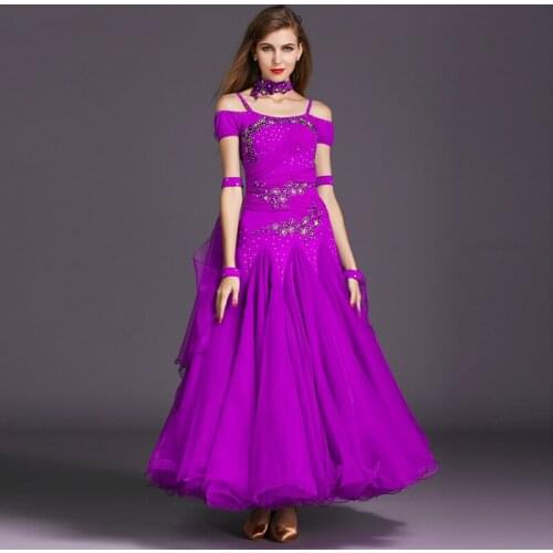 Modern dance dress big flare dress hem matchwork luxury modern dance performance clothes