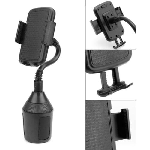 Universal Adjustable Gooseneck Cup Holder Cradle Car Mount For Phone iPhone LG