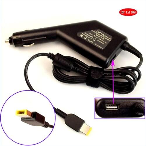 20V 4.5A Laptop Car DC Adapter Charger +USB for Lenovo Thinkpad B50 B50-70 B50-45 B50-30 G40 G50 G50-30 G50-45 G50-70 G50-80