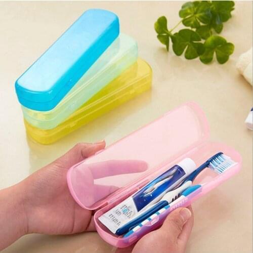 Useful Modern Design Portable Candy Colors Hygienic Travel Camping Toothpaste Toothbrush Holder Protect Case Storage Box