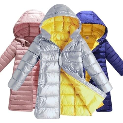 Winter Fashion Jacket Kids Girls Children Plus Velvet Jacket Thick Warm Coat For Child Comfortable Hooded Long Sleeve Outerwears