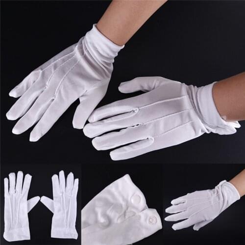 1Pair Cotton White Inspection Work Gloves For Coin, Jewelry, Silver Inspection 23*8cm