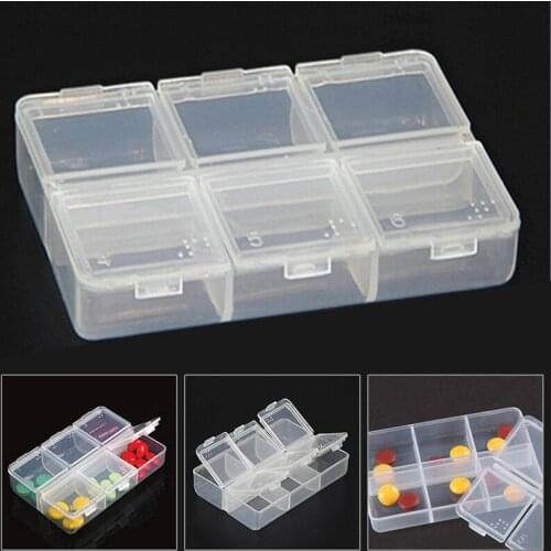 1 Pcs Hot 6 Days Tablet Transparent Pill Box Holder Medicine Case Storage Organizer Container
