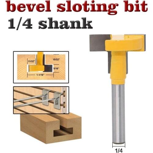 1pcs Top Quality T-Slot & T-Track Slotting Router Bit - 1/4"Shank For Woodworking Chisel Cutter Wholesale