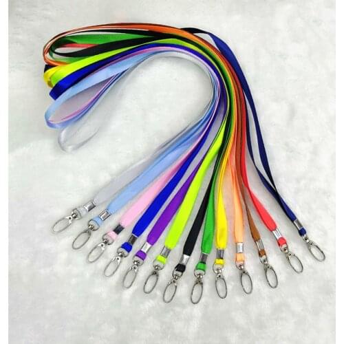 10Pcs 43cm Name Card Key Lanyard Strap String Metal Clasp Clip Anti-loss Phone Neck Hanging Strap Key Holder Keycord