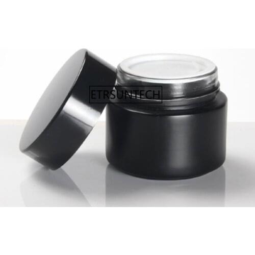 100g black amber cosmetic cream jar Refillable Empty ream Jar with Glass inner for skin care cream/cosmetics cream F1874