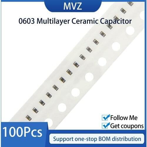 100pcs 0603 SMD Chip Multilayer Ceramic Capacitor 180PF 200PF 220PF 270PF 300PF 330PF 360PF 390PF 470PF 510PF 560PF 680PF 820PF