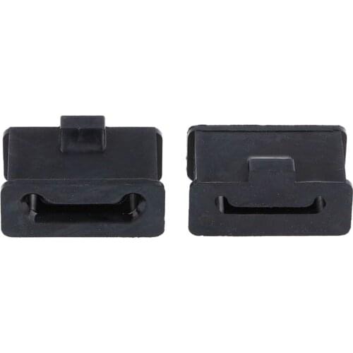 2x Exhaust Hanger Insulator Bushing Muffler Mount Bracket High Density Rubber Replacement for Harley - Black