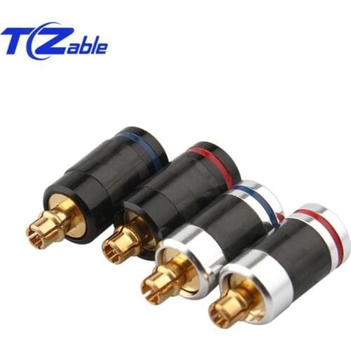 3. 5MM Tail Hole SE535 SE215 SE846 ED5 Carbon Fiber MMCX Gold-Plated Audio Connector Connector Plug Headphone Plug 1 Pair