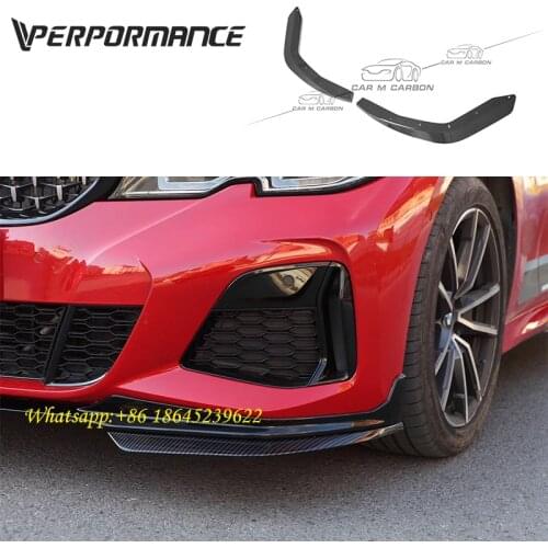 3 series G20 G28 MP style carbon fiber front corner lips for G20 G28 dry carbon front spoiler 2020 year
