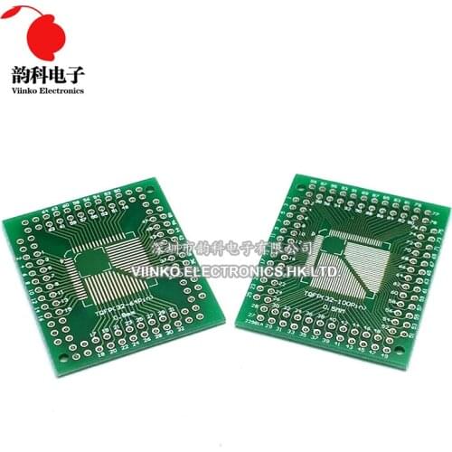 30PCS=6 * 5pcs PCB Board Kit SMD Turn To DIP Adapter Converter Plate FQFP 32 44 64 80 100 HTQFP QFN48 SOP SSOP TSSOP 8 16 24 28