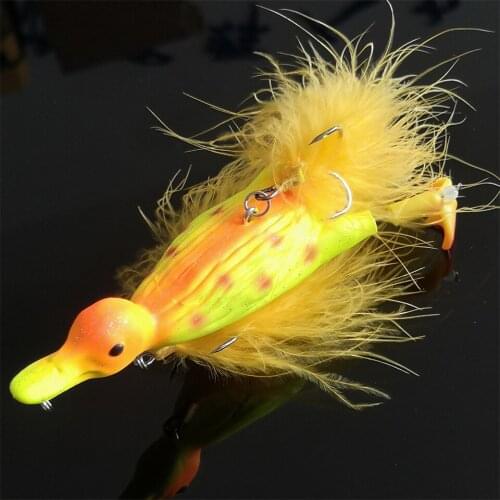 3D 29G DUCK Topwater Fishing Lure Floating Artificial Bait Plopping and Splashing Feet Hard Fishing Tackle Geer