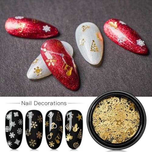 3D Rhinestones Diverse DIY Gems New Charming Mix Nail Art Decoration Gold Snowflakes Jewelry Gel Glitter Nail Art Decoration