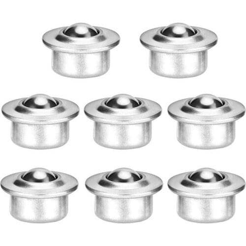 8PCS Stainless Steel Ball Transfer Bearing Casters Universal Base Conveyor Roller Ball