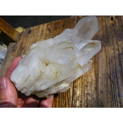 890g clear natural rock quartz crystal cluster original
