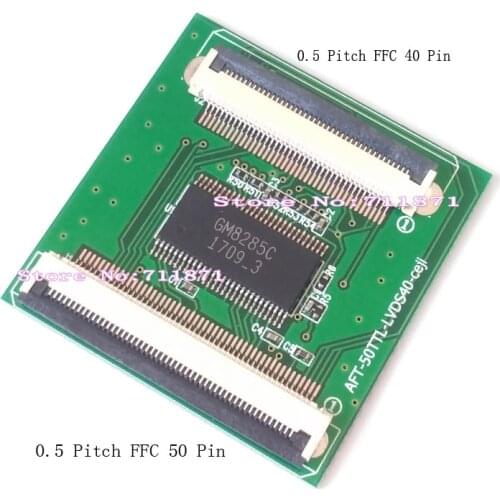 GM8285C AFT TTL 50Pin LVDS 40Pin FFC FPC Adapter 0.5 Pitch 50P TTL 40P LVDS Adapter Connector LVDS 40Pin TTL 50Pin Adapter Plate