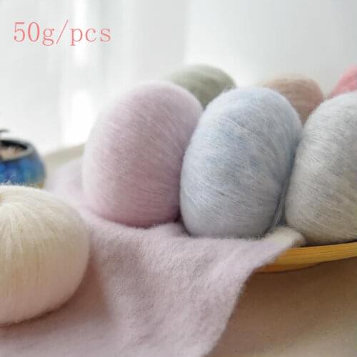 50G Angola Amorous Mohair Yarn Thin Hand knitting baby sweater Soft wool Crochet Yarn For Shawl Scarf Fine Thread