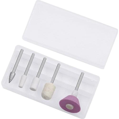13MA 5pcs/set Nail Art Drill Grinding Head File Polishing Sanding Electric Manicure Machine Pedicure Tool