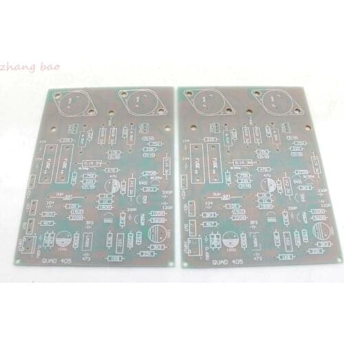 Free ship One Pair Gold Sealed QUAD405 CLONE Amplifier Board PCB MJ15024 (2 Channel)