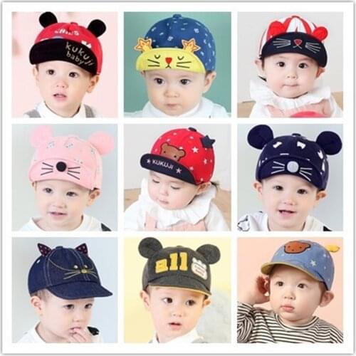 Cute Cartoon Children Baby Hats for Boys Girls Spring Autumn Baseball Peaked Cap Sun Hat Toddler Kids Visors Hats Accessories