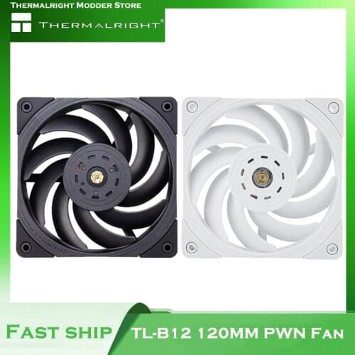 Thermalright PC MOD Case Chassis 120MM Cooling Fan Speed 2150 PWM Temperature Control Black White 12cm TL-B12