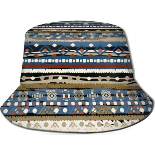 CINESSD New Fashion Bucket Hats Fisherman Caps For Women Men Gorras Summer Ethnic Boho Tribal Art