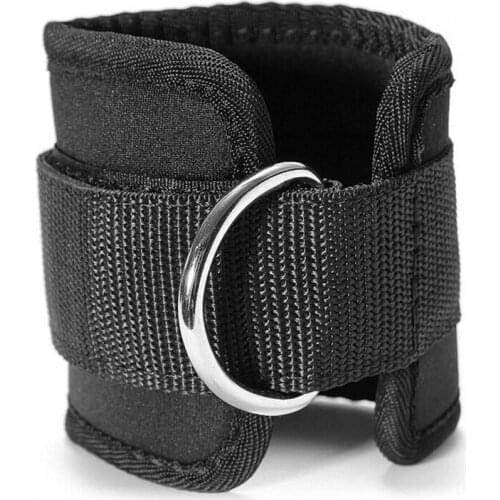 D-Ring Ankle Anchor Strap Belt Gym Cable Attachment Thigh Leg Strap Lifting Fitness Exercise Weight Lifting Fitness Rope