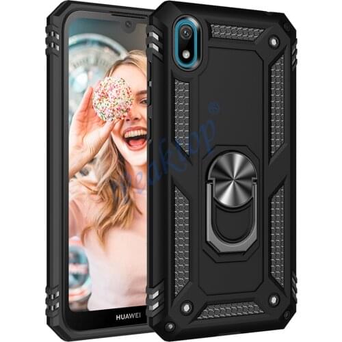 For Honor 8 S Case for Huawei Honor 8S Armor Rugged Military Shockproof Magnetic Holder Ring Case Cover for Honor 8S