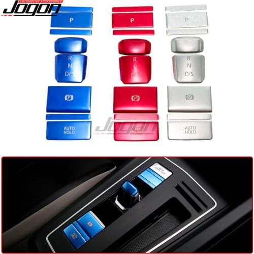 Car Gear Shift Knob Handbrake Auto Hold Button P Switch Cover Trim AT Accessories For VW Golf 8 MK8 Rline R GTI 2020