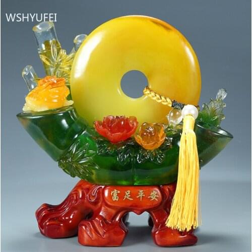 Feng Shui Resin Sculpture Decoration Home Wine Cabinet Lucky Fortune Ornaments Study Bogu Frame Auspicious Decor Accessories