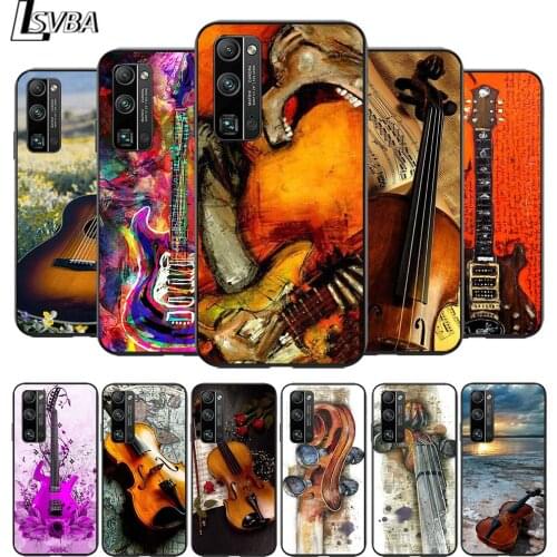 Guitar Music Lines for Huawei Honor V30 20 Pro X10 9S 9A 9C 9X 8X 10 9 Lite 8 7 Pro Silicone Soft Black Phone Case