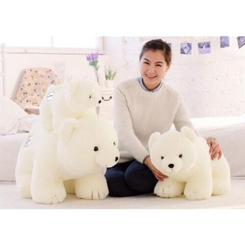 White bear toy standing polar bear plush toy soft throw pillow ,birthday gift h971