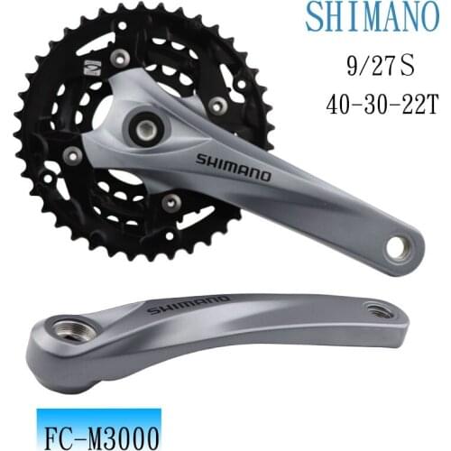 FC - M3000 Crankset 3 X 9 Speed Hole Tooth Plate Bike Crank Set For 40 - 30 - 22T MTB Bicycle Accessories