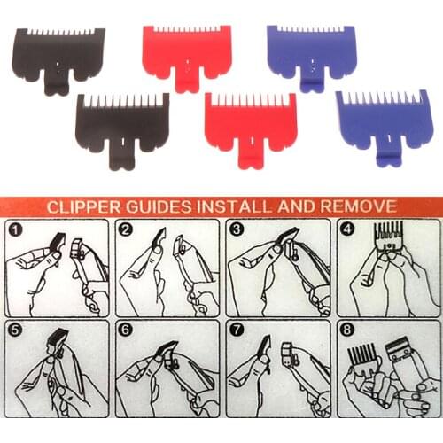 1/2Pcs/set Durable Limit Comb Barber Shop Styling Comb Sets Replacement Clipper Hair Limit Comb Trimmer Attachment Guide Comb