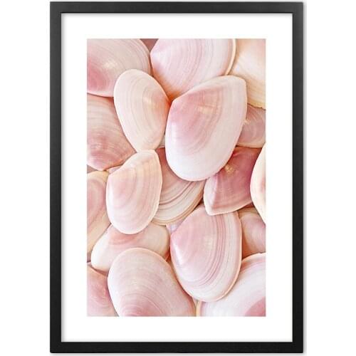 Pink Seashell Nordic Paper Painting Wall Art Paper Painting Landscape Wall Pictures For Living Room Decorative