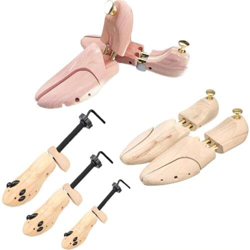 Shoe Stretcher Wooden Shoes Tree Shaper Rack,Wood Adjustable Flats Pumps Boots Expander Trees Size S/M/L Man Women
