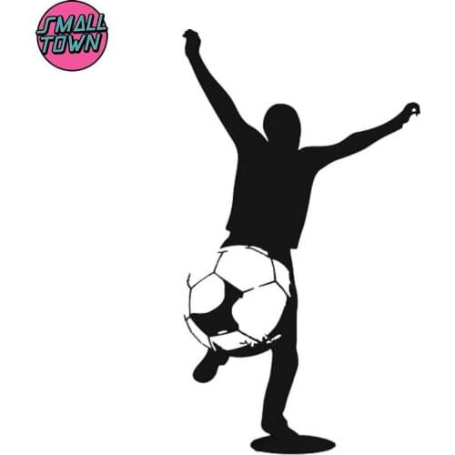 Small Town 9.8M*17.4CM Football Sport Fan Champion Decorate Pattern Vinyl Decal Car Door Car Sticker Black/Silver C31-0245