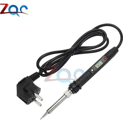 Welding Tool LCD Digital Constant Temperature Adjustable Electric Soldering Iron Pen for Computer Circuit Board 220V 80W EU Plug